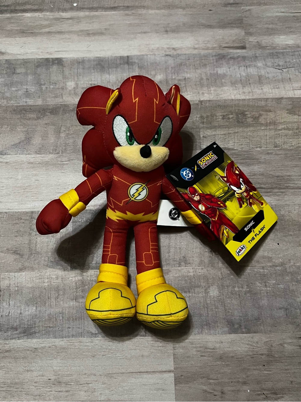 Sonic the Hedgehog x DC Comics Sonic The Flash Plush Jakks Pacific - 9" NWT